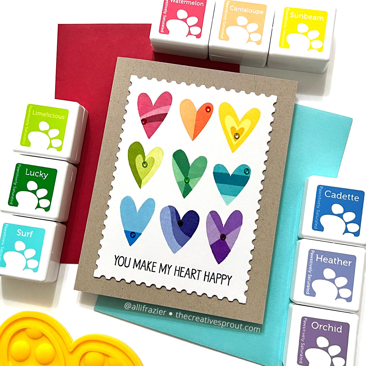 Simon Says Clear Stamps Printmaking Hearts 2023msc Sweetheart Love Card | color-code:ALT01
