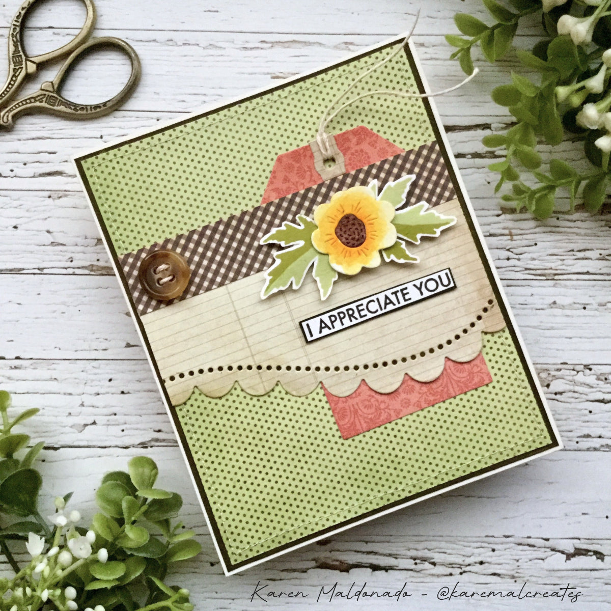 Simon Says Stamp Printmaking Leaves Wafer Dies 1411mdc Sugar and Spice Gratitude Card