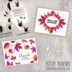 Simon Says Stamp Printmaking Leaves Wafer Dies 1411mdc Sugar and Spice Gratitude Cards | color-code:ALT05