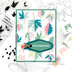 Simon Says Clear Stamps Printmaking Leaves 2281msc Sugar and Spice Gratitude Card | color-code:ALT01