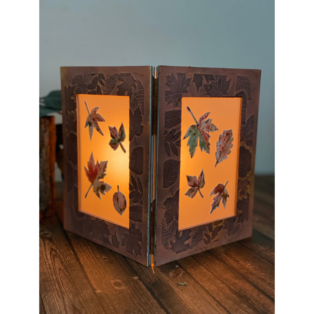 Simon Says Stamps and Dies Printmaking Leaves set1082pl Sugar and Spice Fall Lantern