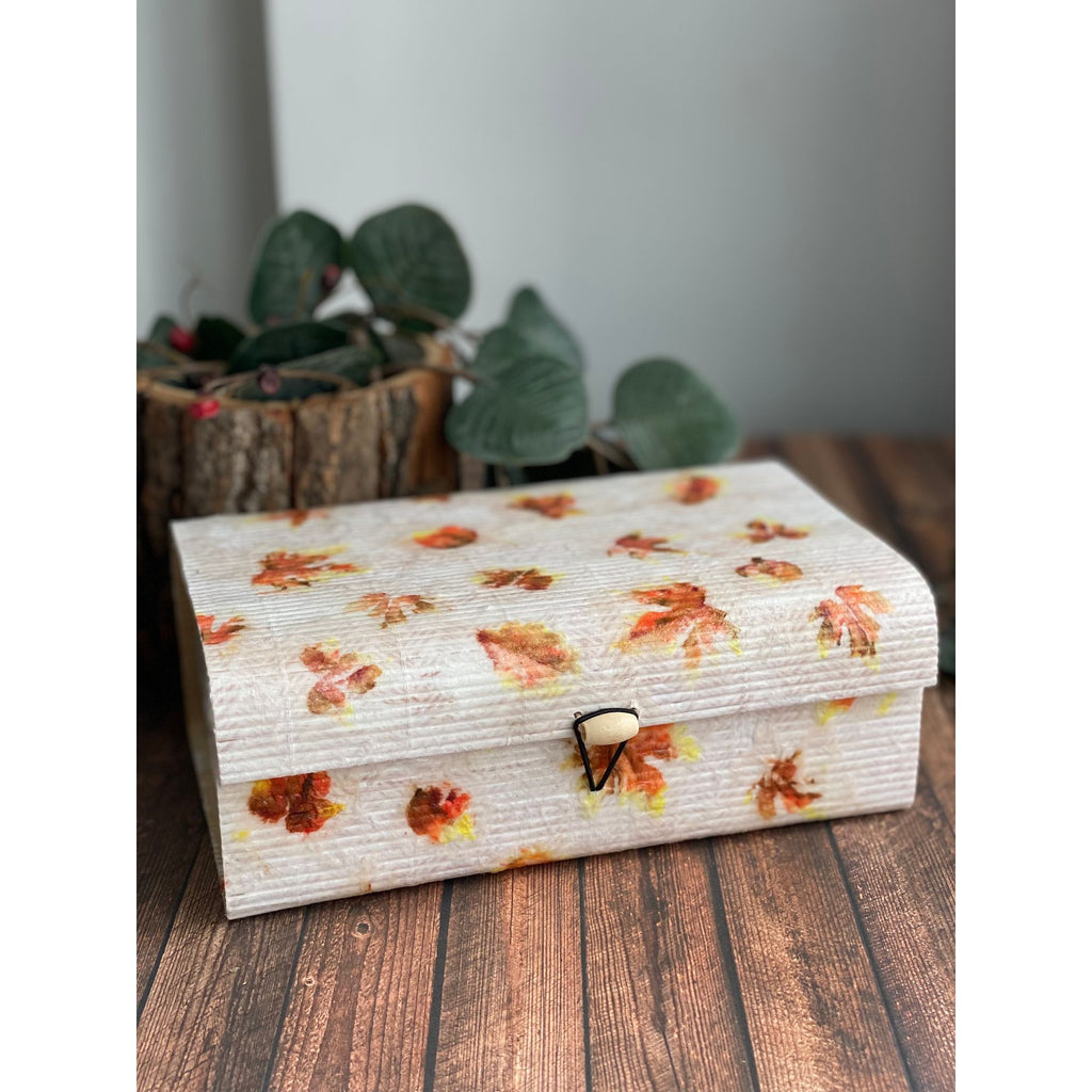 Simon Says Stamps and Dies Printmaking Leaves set1082pl Sugar and Spice Keepsake Box