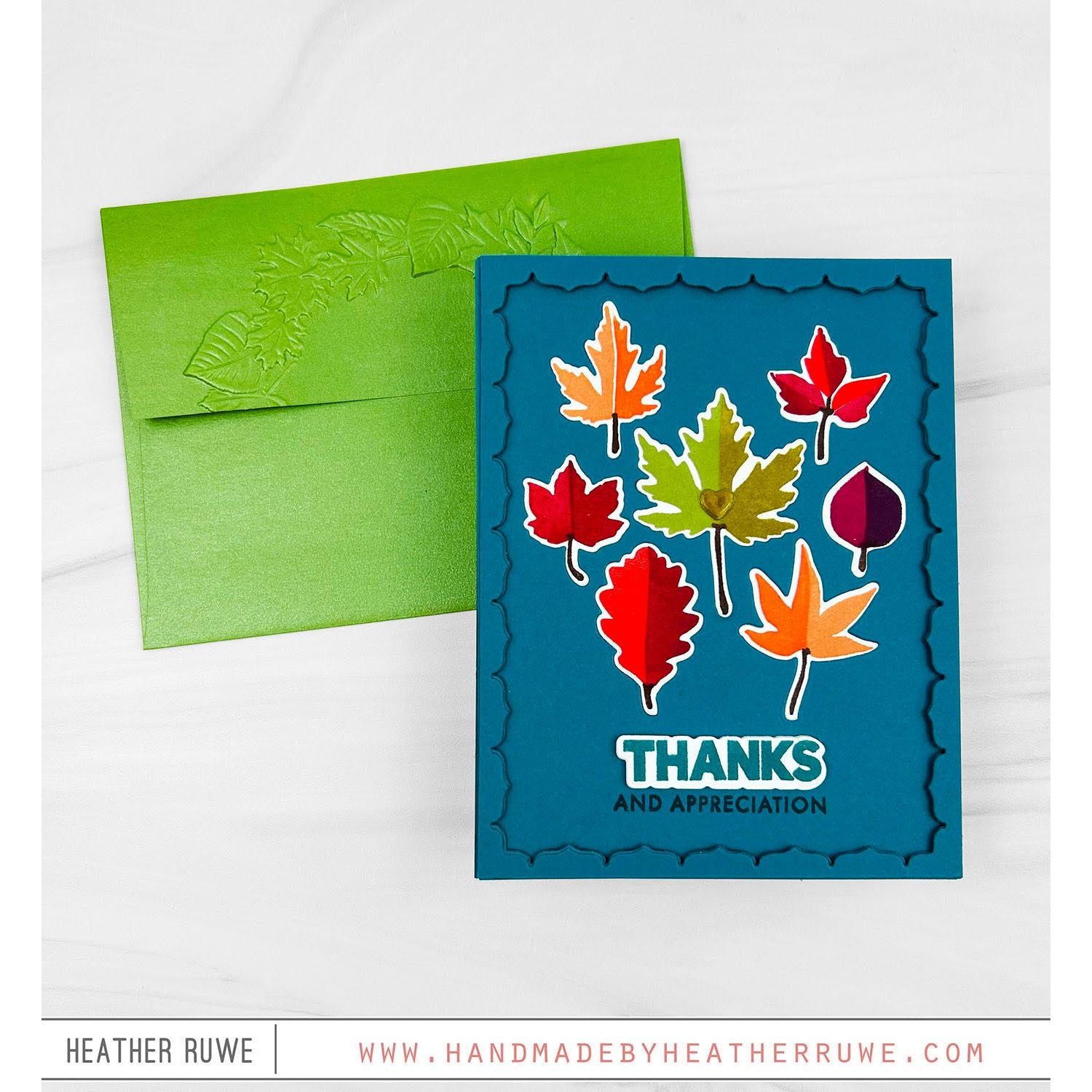 Simon Says Clear Stamps Printmaking Leaves 2281msc Sugar and Spice Thanks Card | color-code:ALT03