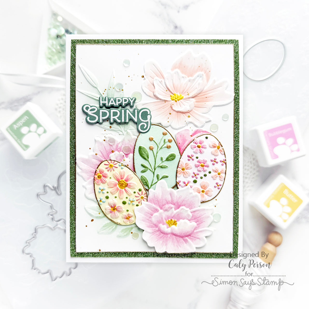 Simon Says Stamp Embossing Folder and Cutting Dies Pristine Blooms sfd423 Favorite Things Spring Card | color-code:ALT03