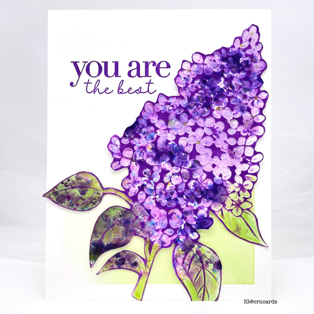 Simon Says Stamp Embossing Folder Pristine Lilac sf474 You Are My Favorite You Are the Best Card
