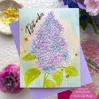Simon Says Stamp Embossing Folder Pristine Lilac sf474 You Are My Favorite Best Wishes Card
