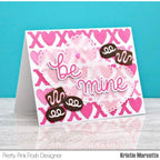 Pretty Pink Posh XOXO Heart Border Die be mine