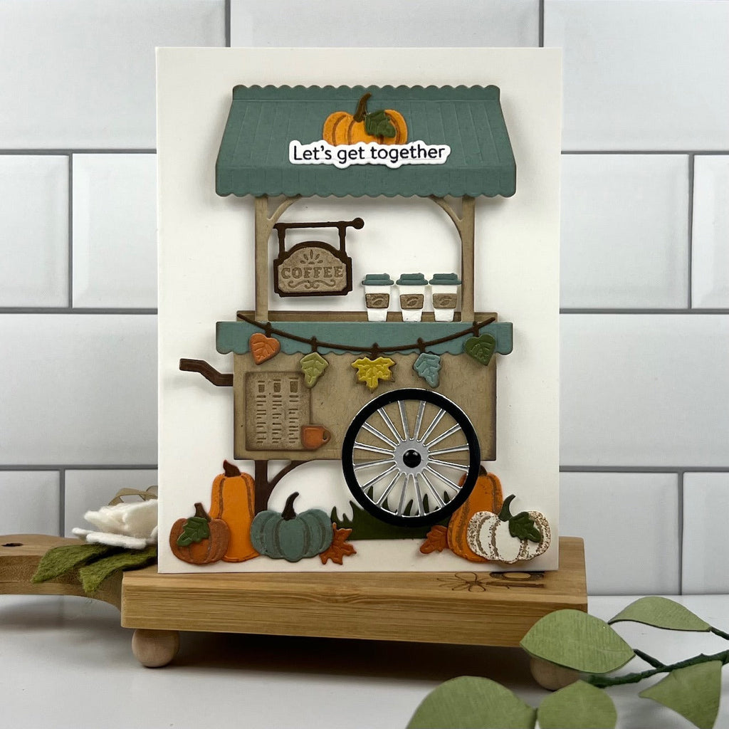 Honey Bee PUMPKIN SPICE MARKET CART ADD ON Dies hbds-psmar Let's Get Together Coffee Cart | color-code:ALT01