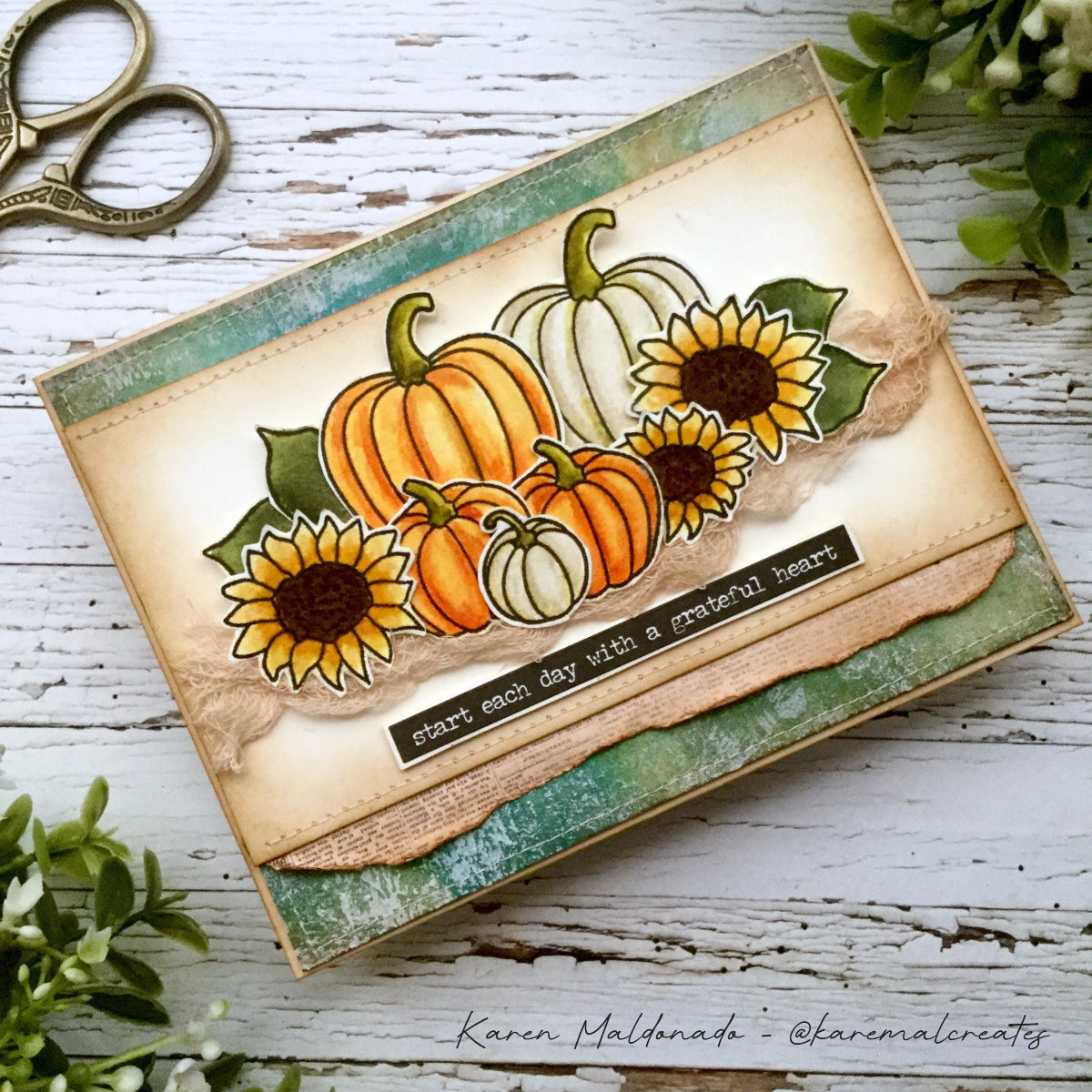 Simon Says Stamp Pumpkin Blessings Wafer Dies 1391sdc STAMPtember Thanksgiving Card