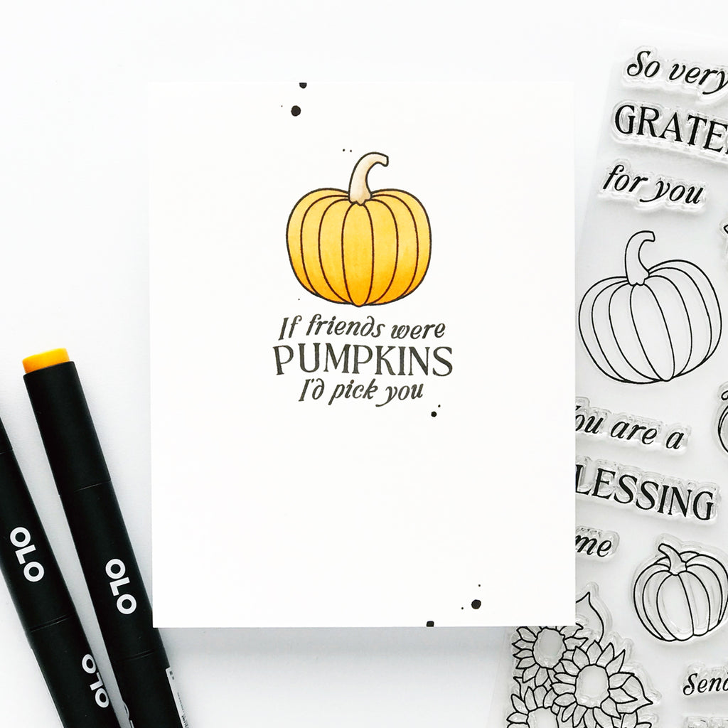 Simon Says Clear Stamps Pumpkin Blessings 2266ssc STAMPtember Friend Card