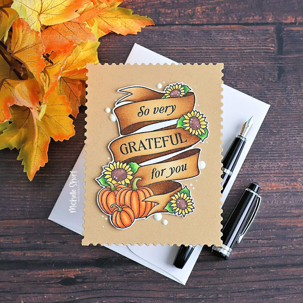 Simon Says Clear Stamps Pumpkin Blessings 2266ssc STAMPtember Grateful Card