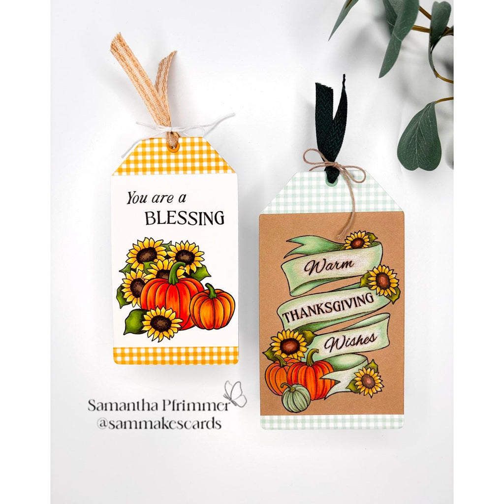 Simon Says Clear Stamps Pumpkin Blessings 2266ssc STAMPtember Thanksgiving Tags