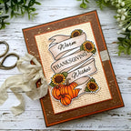 Simon Says Stamp Stencils Pumpkin Blessings 1097stc STAMPtember Thanksgiving Card