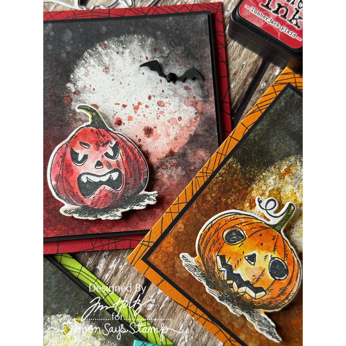 Simon Says Stamp Pumpkinhead Wafer Dies 309sss Halloween Card Set Details