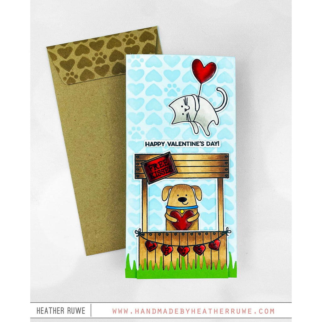 Simon Says Stamp Stencil Puppy Love 1011st Smitten Valentine's Day Card | color-code:ALT02