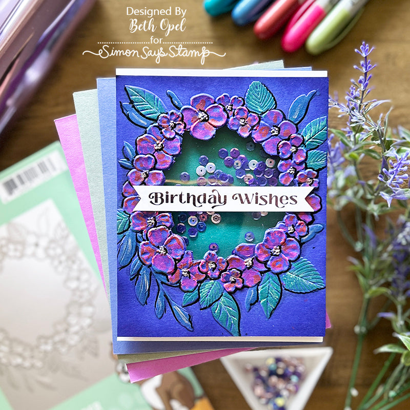 Simon Says Stamp Sequins Purple Fields pf0923 Stamptember