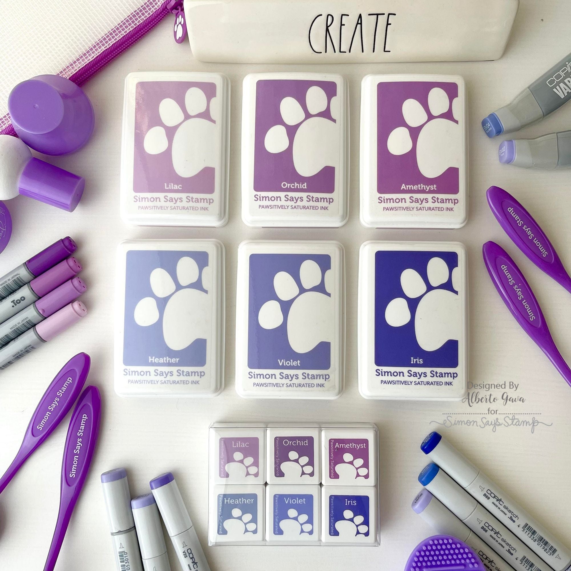 Simon Says Stamp Pawsitively Saturated Ink Cubes Purple Fields ssc607 Stamptember