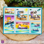 Purple Onion Designs Allie Kitty On Rock Unmounted Cling Stamp pod6048 Stamp Card