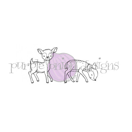 Purple Onion Designs Baby Deer Unmounted Cling Stamp Set pod1422