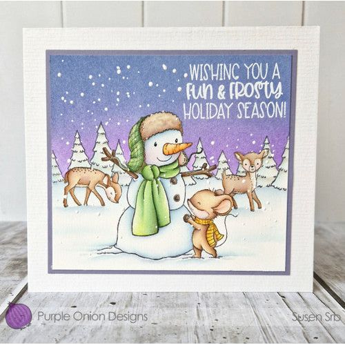 Purple Onion Designs Baby Deer Unmounted Cling Stamp Set pod1422 Susen Srb Card