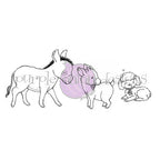 Purple Onion Designs Baby Petting Farm Unmounted Cling Stamp Set pod1420
