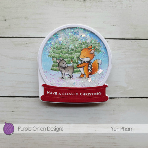 Purple Onion Designs Baby Petting Farm Unmounted Cling Stamp Set pod1420 Yen Pham Card