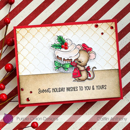 Purple Onion Designs Baking Fun Unmounted Cling Stamp pod5039 Cupcake Christmas Card