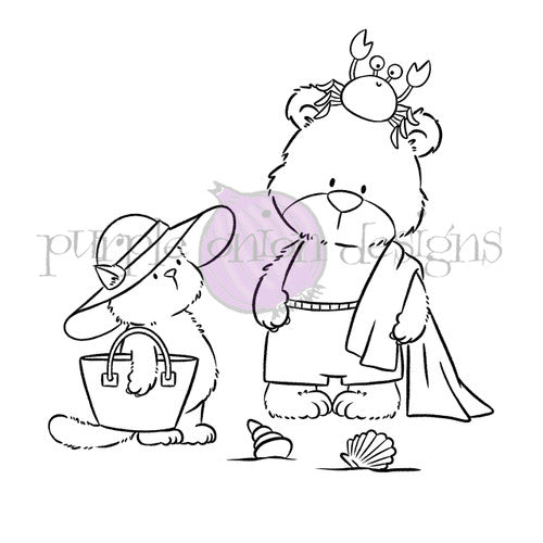 Purple Onion Designs Beach Besties Unmounted Cling Stamp pod5085