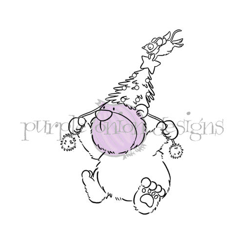 Purple Onion Designs Beary Christmas Unmounted Cling Stamp pod5038