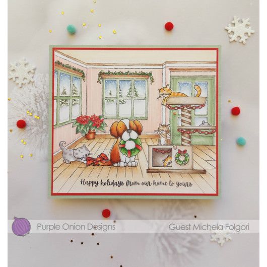 Purple Onion Designs Bernard Unmounted Cling Stamp pod6010 Michela Folgori Card
