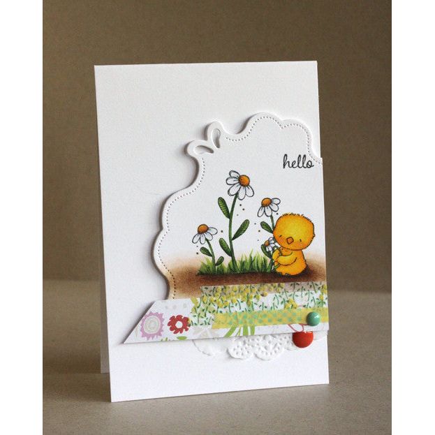 Purple Onion Designs Bloom No. 2 Cling Stamp pod1011 Spring Chick Card