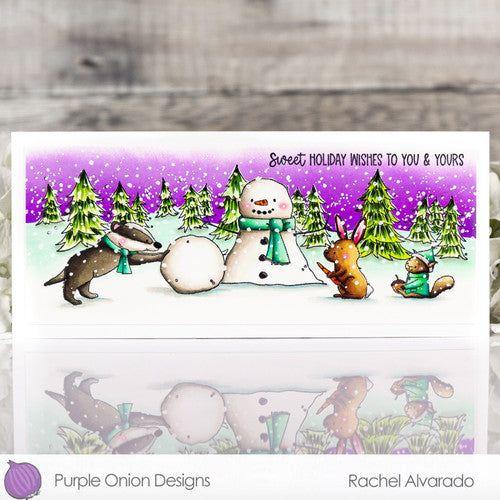Purple Onion Designs Blossom Unmounted Cling Stamp pod6018 Rachel Alvarado Card