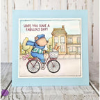 Purple Onion Designs Bonjour Unmounted Cling Stamp pod5052 Fabulous Day Card