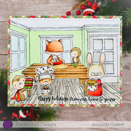Purple Onion Designs Breanna Unmounted Cling Stamp pod1415 Amanda Garrett Card
