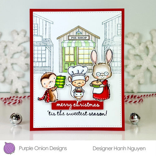 Purple Onion Designs Breanna Unmounted Cling Stamp pod1415 Hanh Nguyen Card
