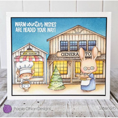 Purple Onion Designs Breanna Unmounted Cling Stamp pod1415 Susen Srb Card