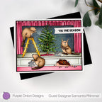 Purple Onion Designs Busy Beaver Snowflake Committee Unmounted Cling Stamp pod6063 Samantha Prfimmer Card