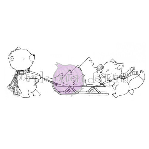Purple Onion Designs Carlie And Vincent Unmounted Cling Stamp pod1423