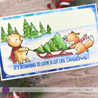 Purple Onion Designs Carlie And Vincent Unmounted Cling Stamp pod1423 Amanda Garrett Card