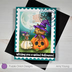 Purple Onion Designs Cast A Spell Unmounted Cling Stamp pod5056 Amy Young Moon Card