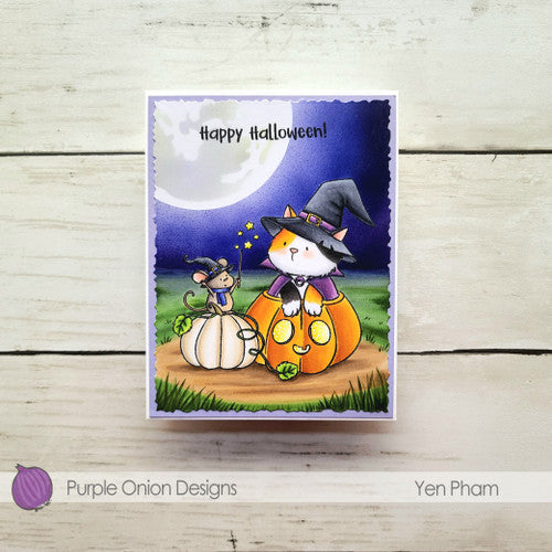 Purple Onion Designs Cast A Spell Unmounted Cling Stamp pod5056 Yen Pham Card