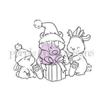 Purple Onion Designs Christmas Present Unmounted Cling Stamp pod5035
