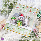 Purple Onion Designs Christmas Present Unmounted Cling Stamp pod5035 Nicky Meek Card
