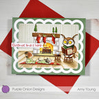 Purple Onion Designs Christmas Time is Here Unmounted Cling Stamp pod9038 Amy Young Card