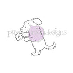 Purple Onion Designs Clarence Picking Flowers Unmounted Cling Stamp pod6051