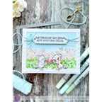 Purple Onion Designs Clyde Picking Flowers Unmounted Cling Stamp pod6050 Special Friend Card