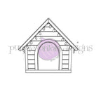 Purple Onion Designs Decorated Dog House Unmounted Cling Stamp pod6014
