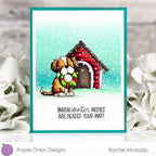 Purple Onion Designs Decorated Dog House Unmounted Cling Stamp pod6014 Rachel Alvarado Card