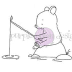 Purple Onion Designs Elwood Fishing Unmounted Cling Stamp pod6049