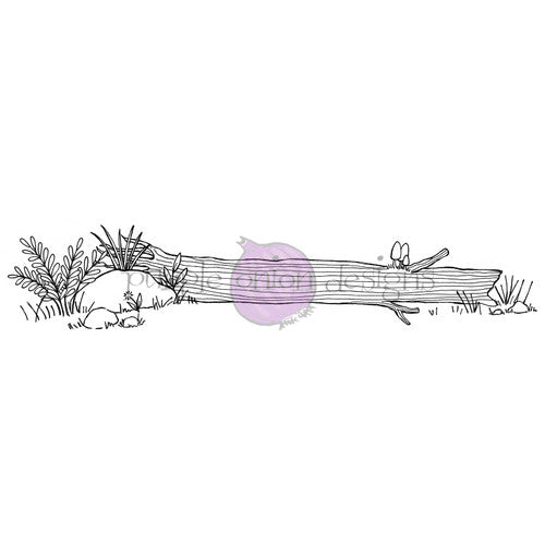 Purple Onion Designs Fallen Log Unmounted Cling Stamp pod1385